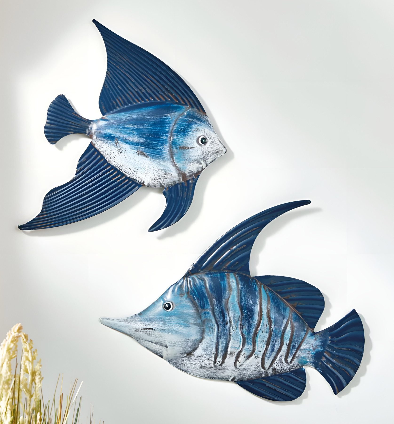 Dekoleidenschaft Wanddekoobjekt "Fische" Wanddeko aus Metall, günstig online kaufen