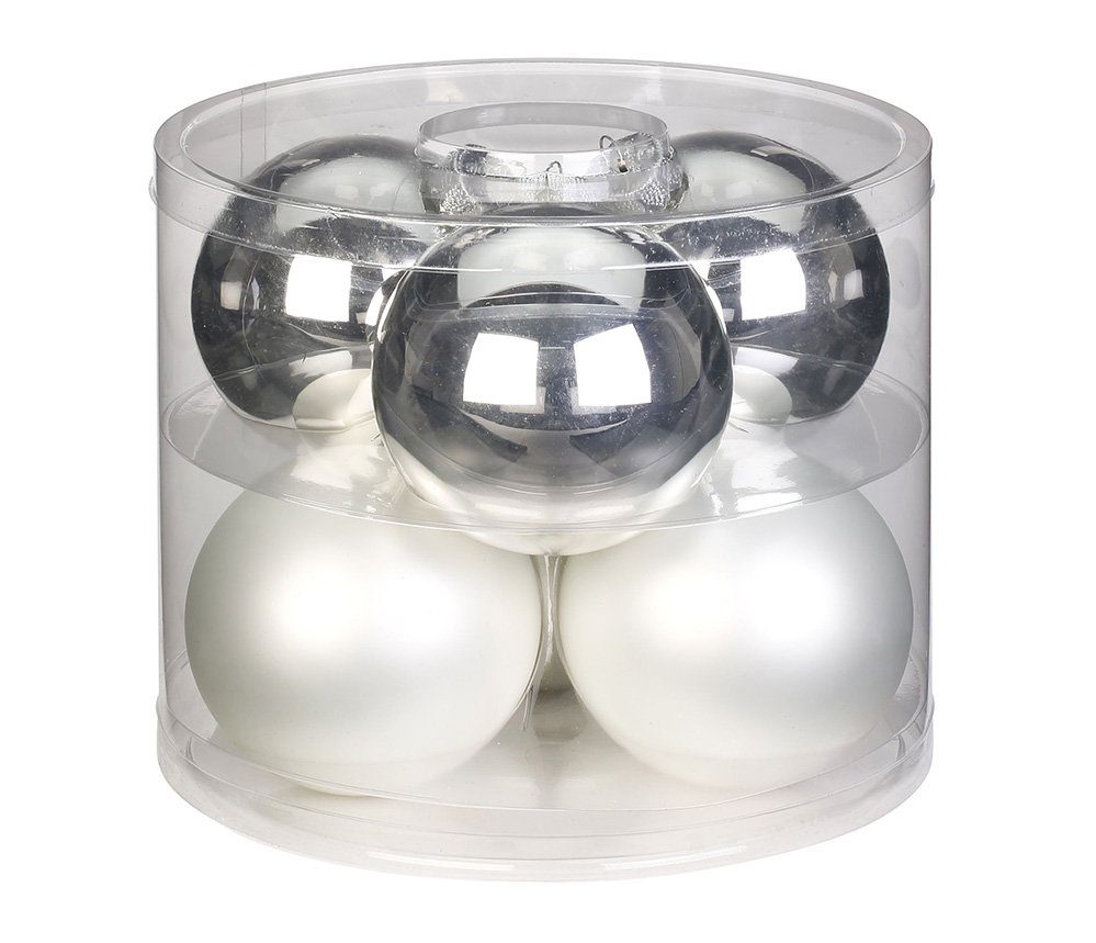 MAGIC by Inge Christbaumschmuck, Weihnachtskugeln Glas 10cm, 6 Stück