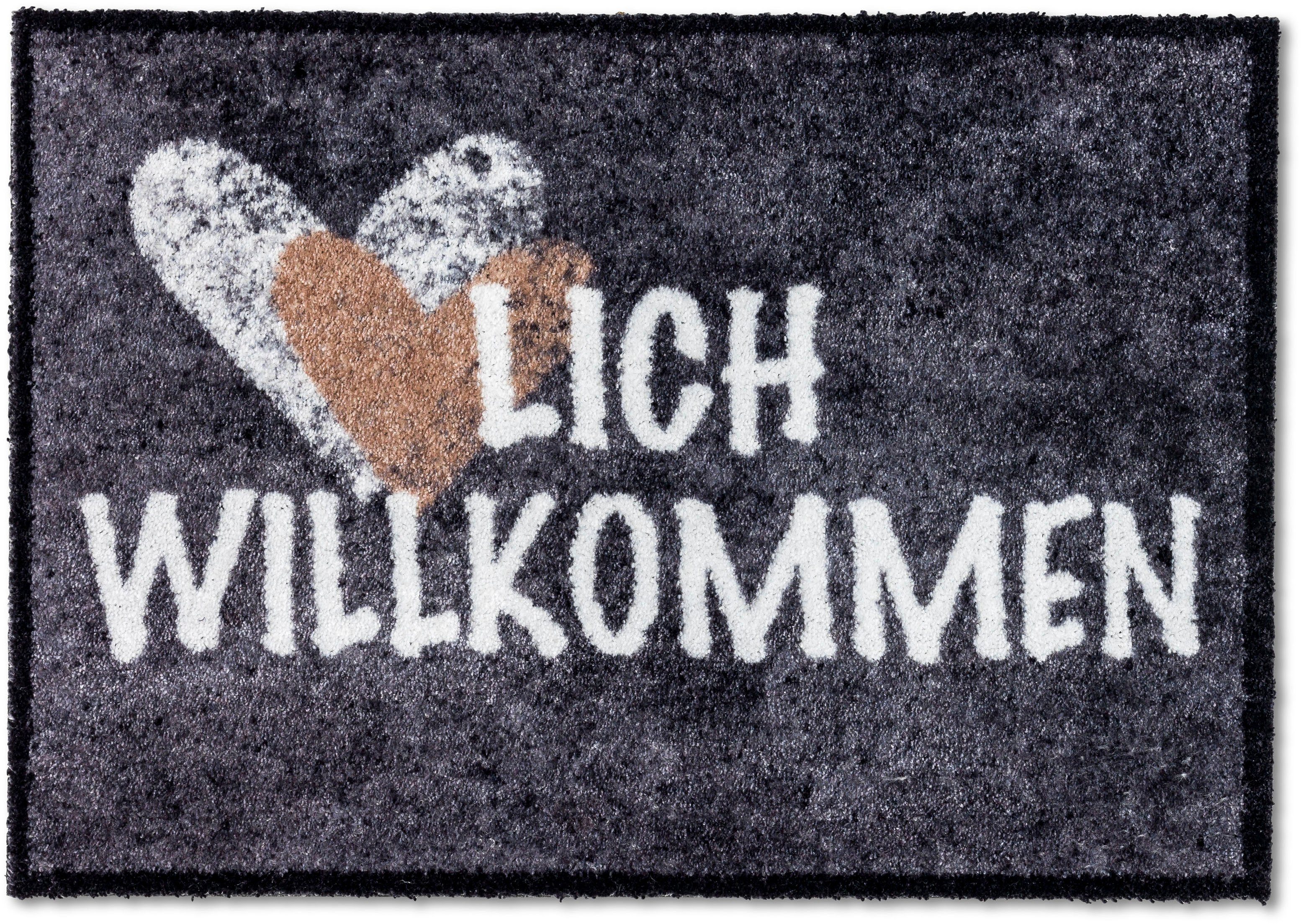 ASTRA Fußmatte Pure & Soft, rechteckig, Höhe: 7 mm, Schmutzfangmatte, mit Spruch, waschbar