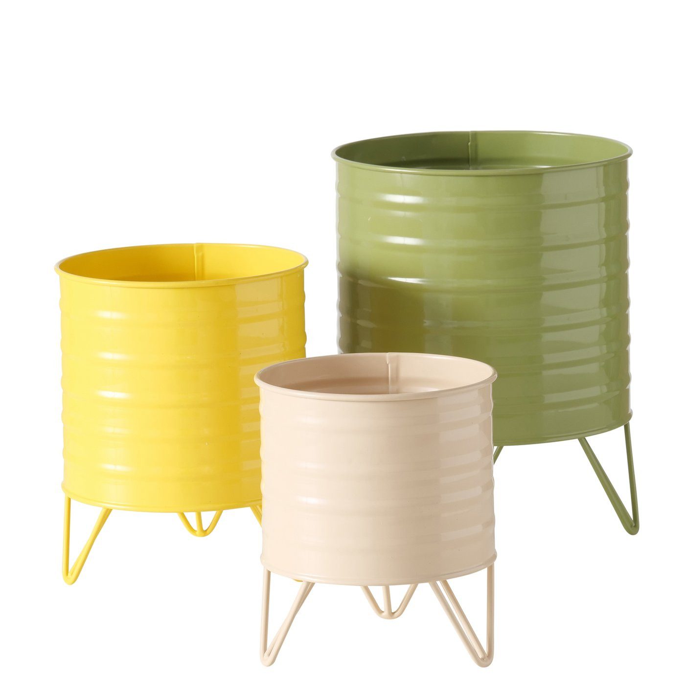 Thumbnail - MF Blumentopf Design Pflanztopfset 'Rillana' – Farbenfrohes Trio für Indoor-Pflanzen (3 St)