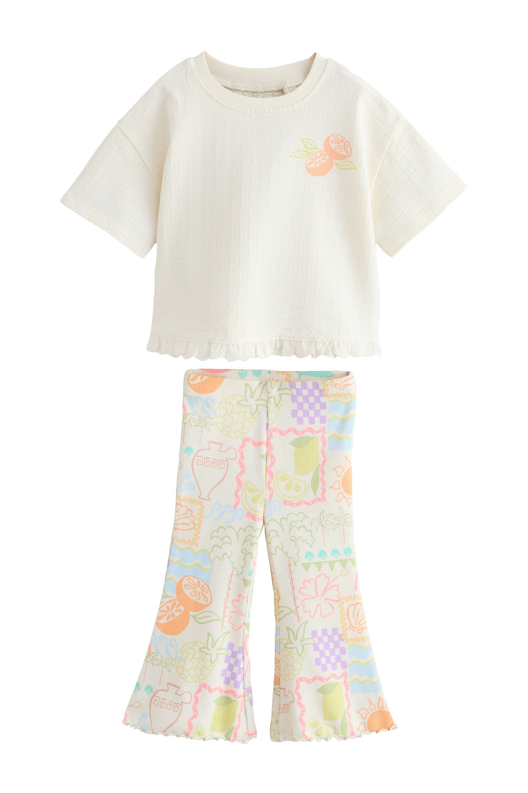 Next Shirt & Leggings Kurzarmoberteil und Schlagleggings (2-tlg)