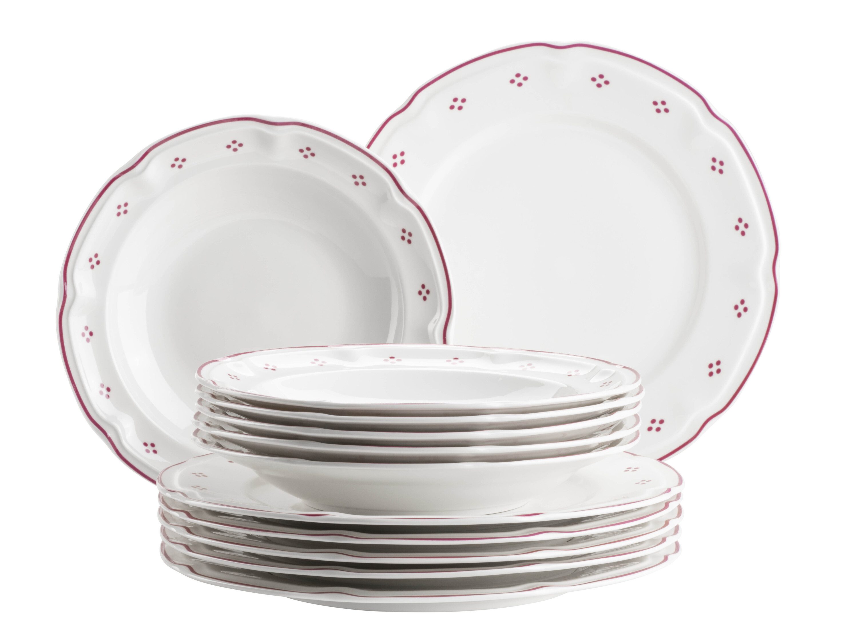 MÄSER Tafelservice Lova (12-tlg), 6 Personen, Porzellan