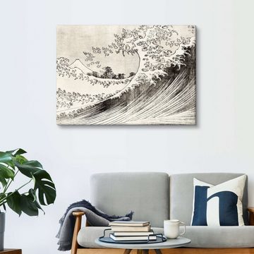 Posterlounge Leinwandbild Katsushika Hokusai, Der Fuji am Meer (Kaijo no Fuji), Badezimmer Japandi Malerei
