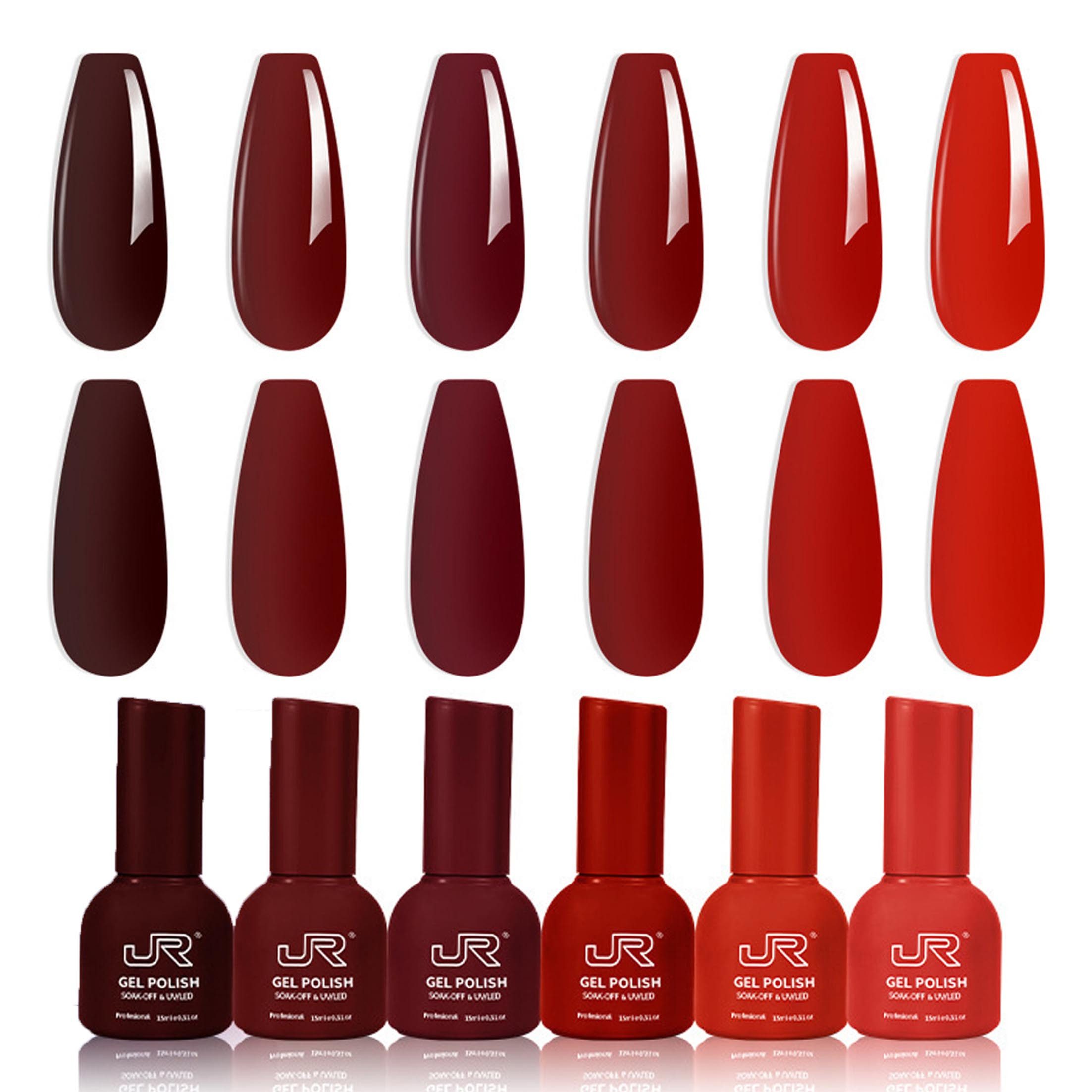 KINSI UV-Nagellack-Set 6 Farben Set Nagellack Gel, Translucent Series, Beliebte Farben, DIY, Lang anhaltender Glanz, sicher und einfach in der Anwendung