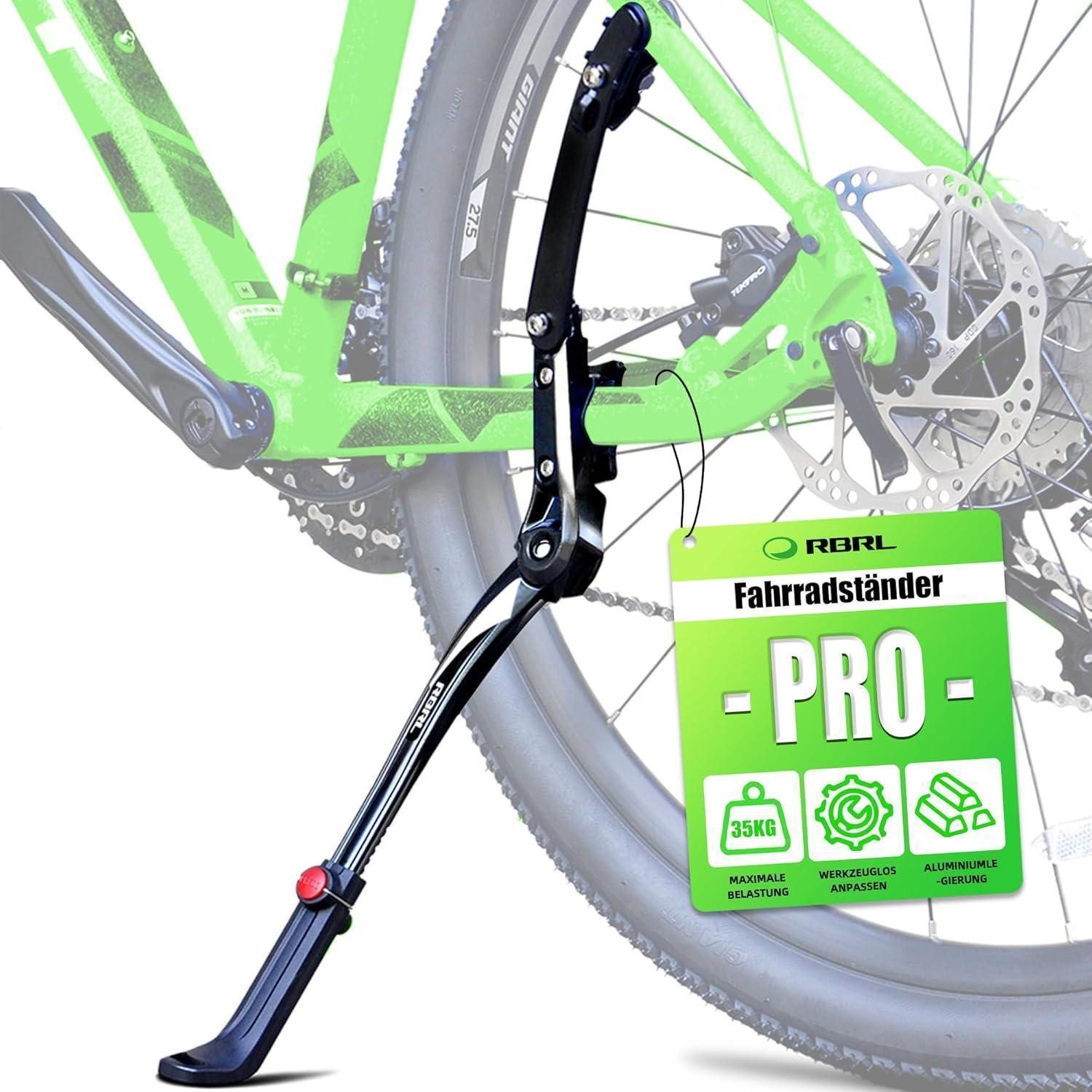 LuxusKollektion Fahrrad-Seitenständer Fahrradständer Aluminiumlegierung Seitenständer Universal 26-29 Zoll, (1-St)