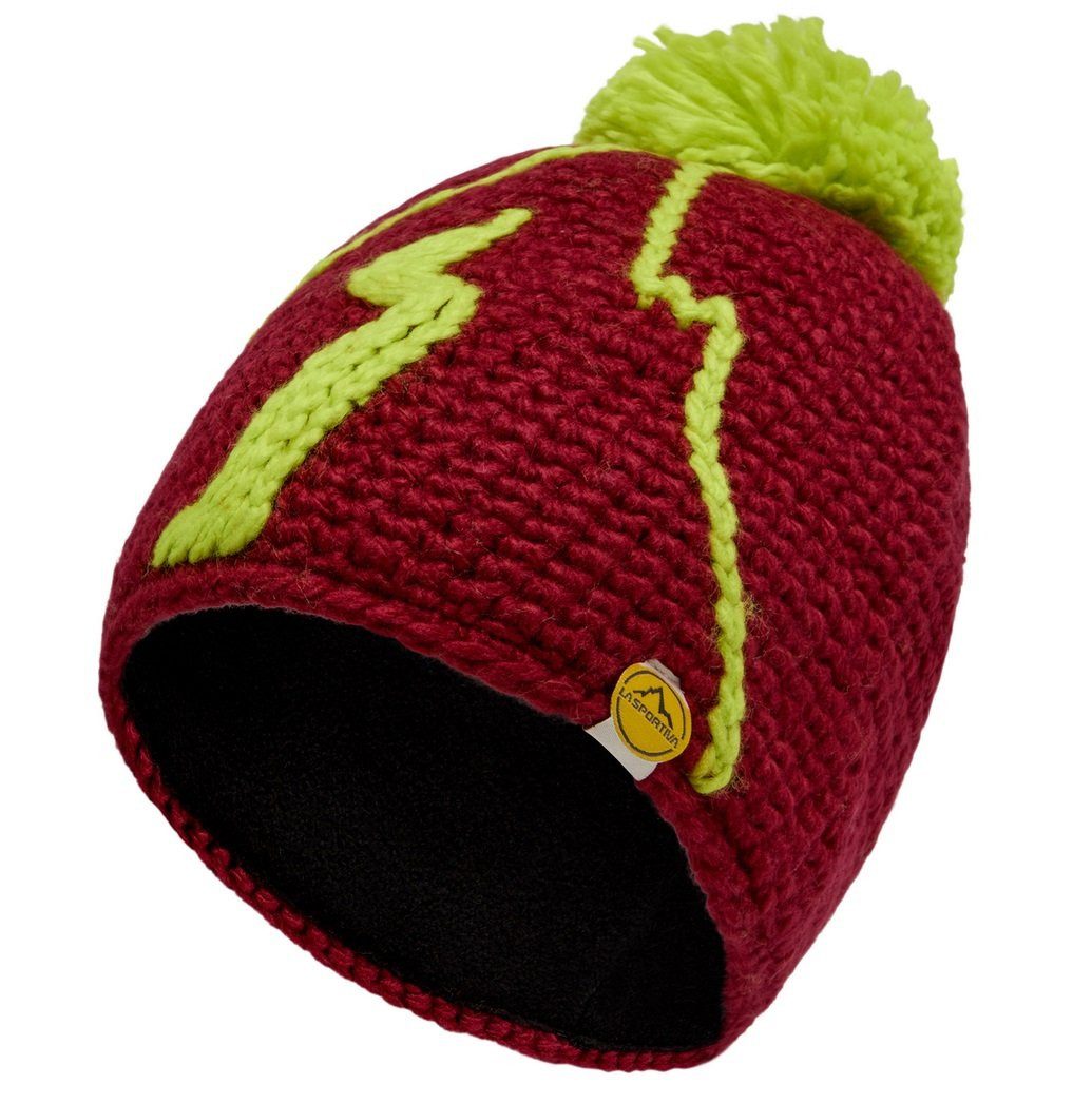La Sportiva Beanie Wintermütze Dorado weinrot/limegrün