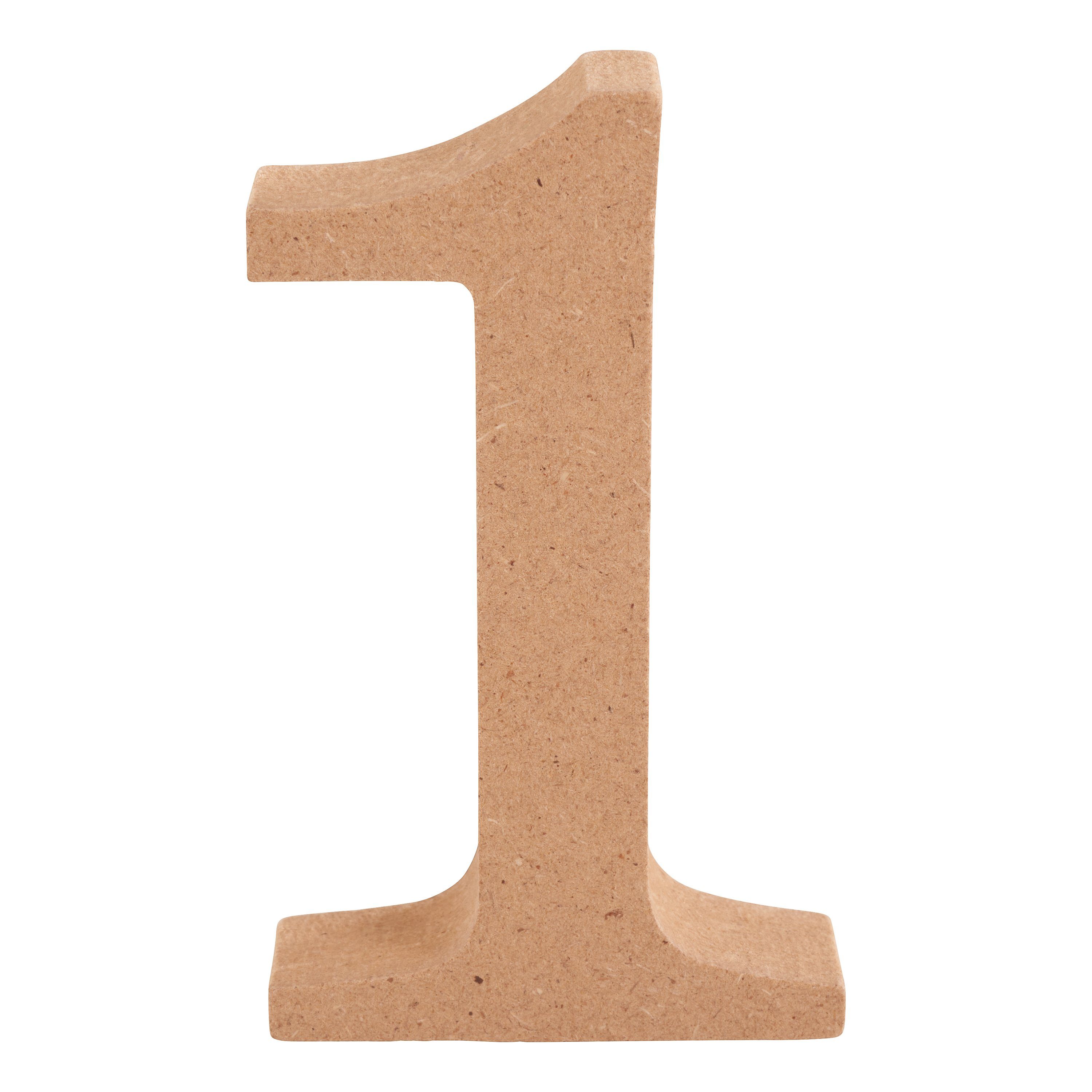 VBS Kalender zum Selbstbasteln MDF Zahl, 8 cm hoch