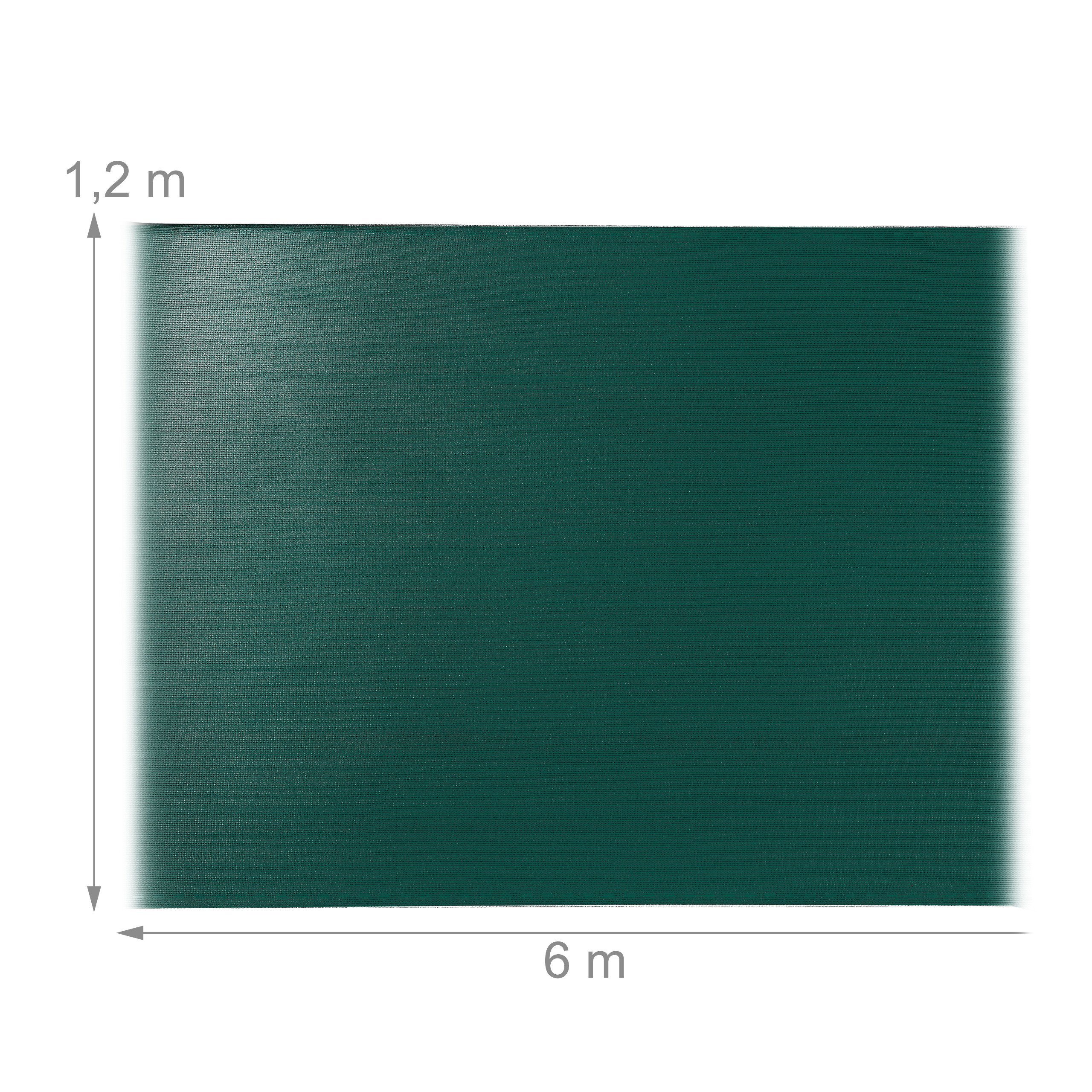 relaxdays Blende Zaunblende grün 1,20m, Zubehör für Gartenzaun, 1,2 x 6 Meter – Bild 4 von 5