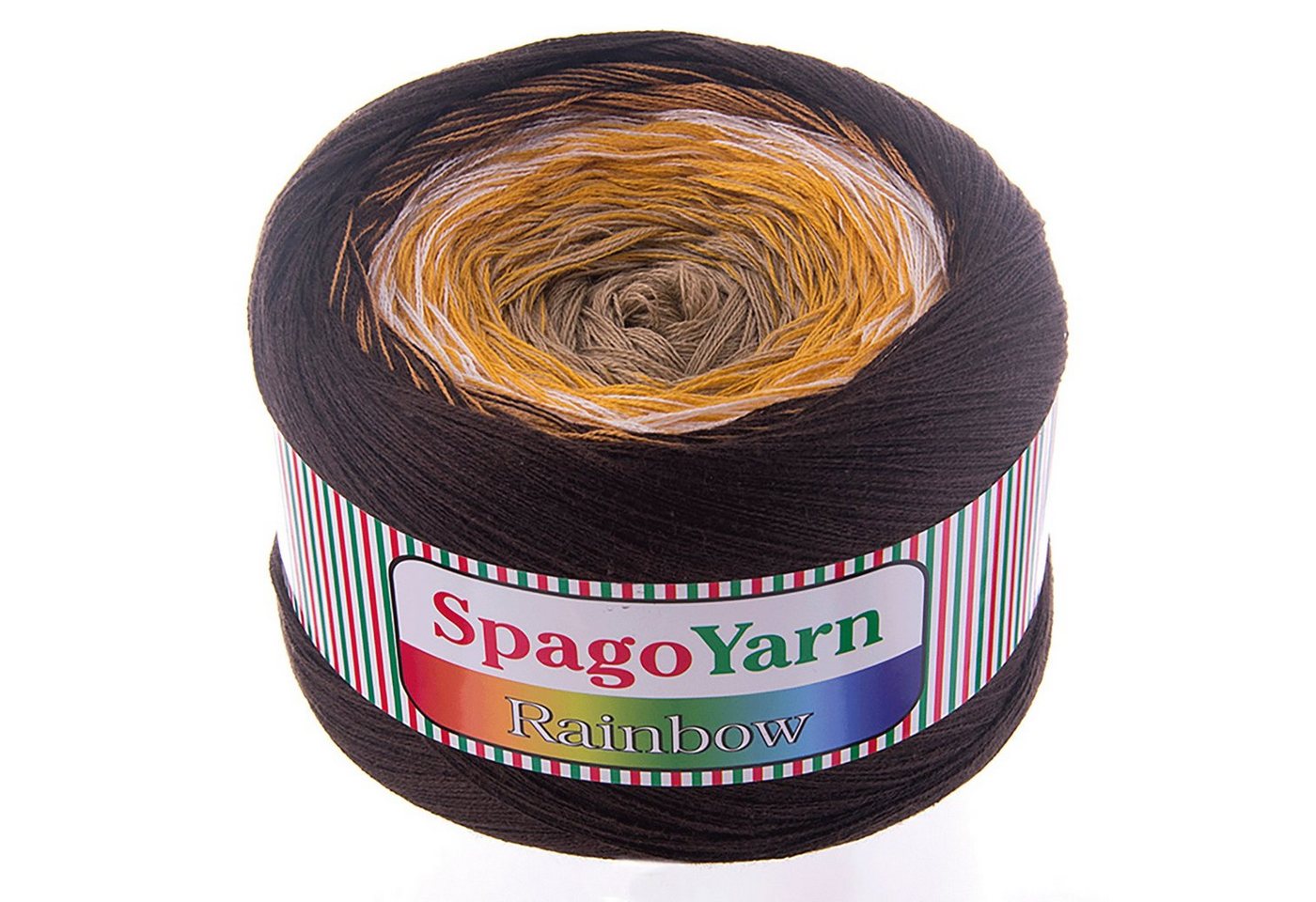 Thumbnail - spagoyarn 2 x 250g Farbverlaufsgarn Spago Rainbow Häkelwolle, 1000 m, 03 Lebkuchen
