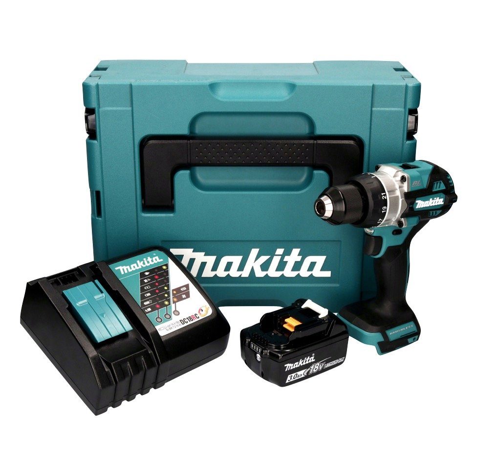 Thumbnail - Makita Säulenbohrmaschine DDF 486 RF1J Akku Bohrschrauber 18 V 130 Nm Brushless + 1x Akku 3,0 A