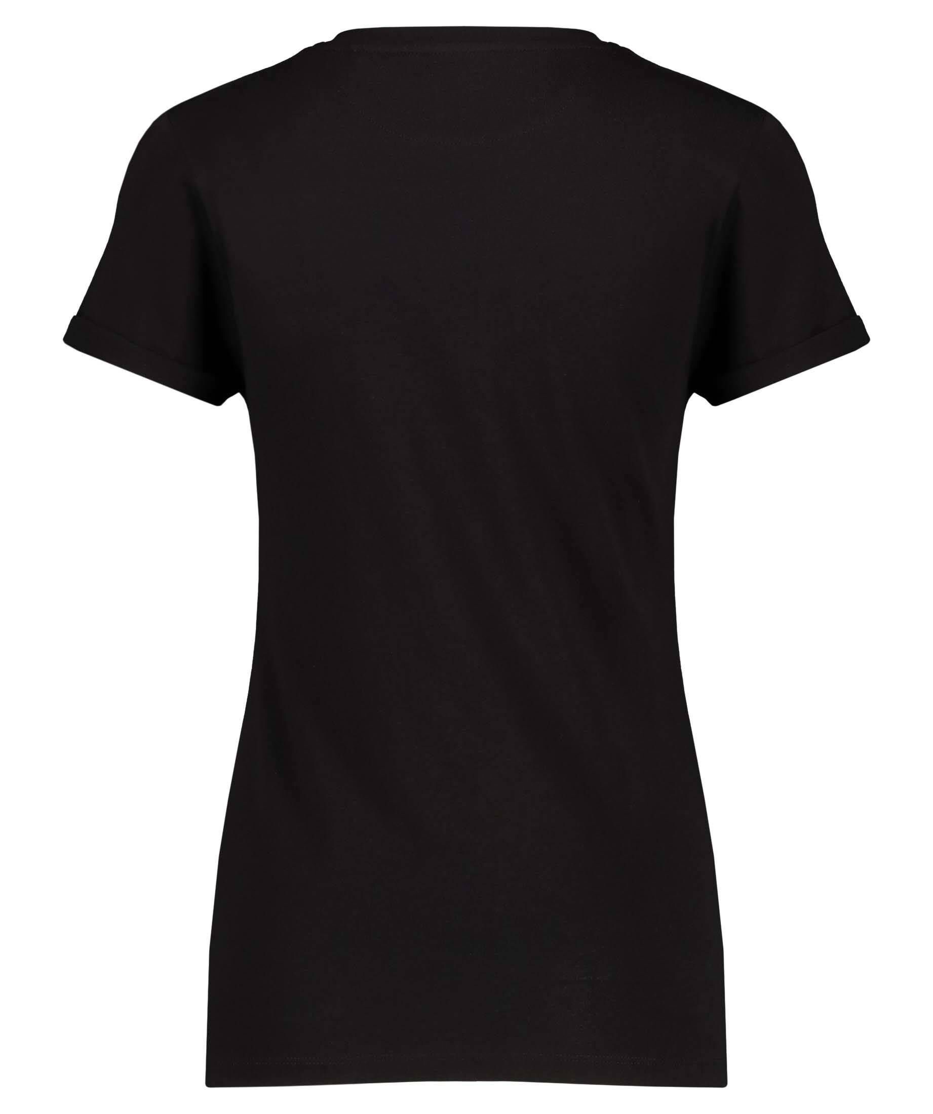 Damen T-Shirt T-Shirt (15) TEE (1-tlg) schwarz THE SLIM HUGO