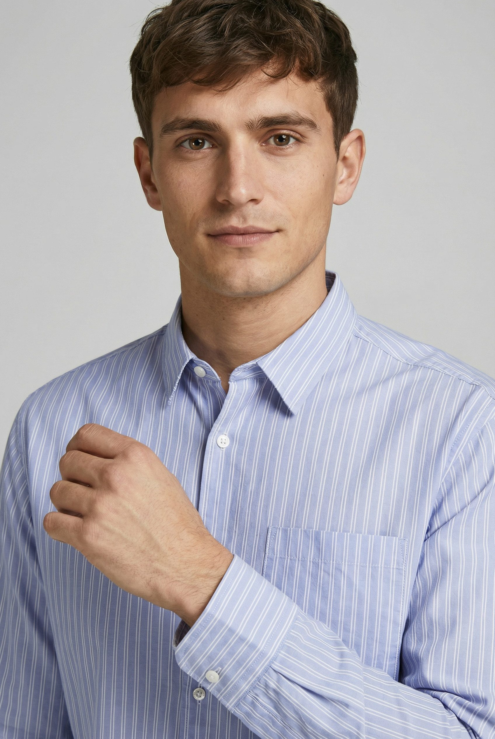 Jack & Jones Langarmhemd JJCOLE POPLIN STRIPE SHIRT LS – Bild 2 von 5