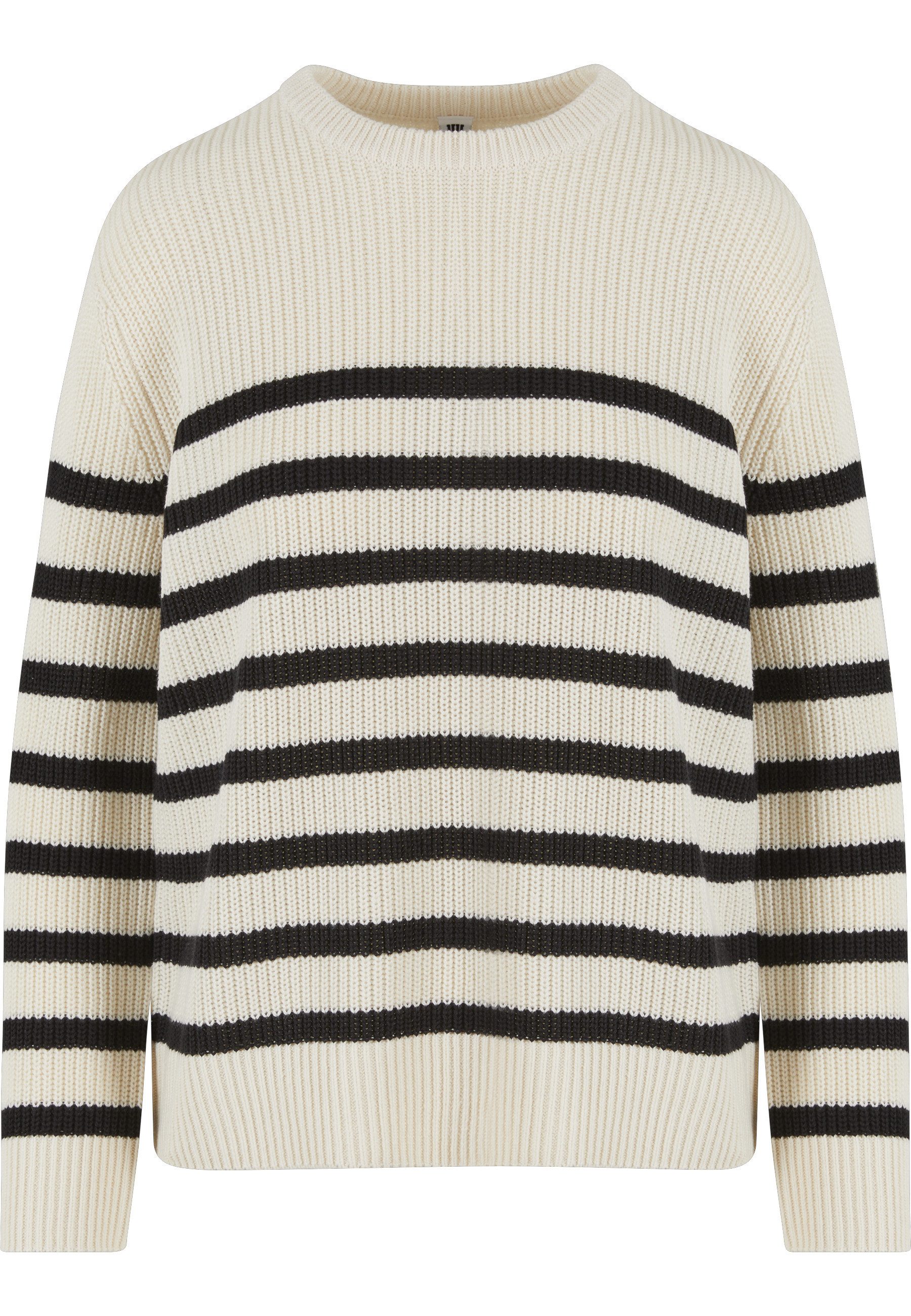 Rundhalspullover Urban Classics Damen Ladies Rib Striped Sweater