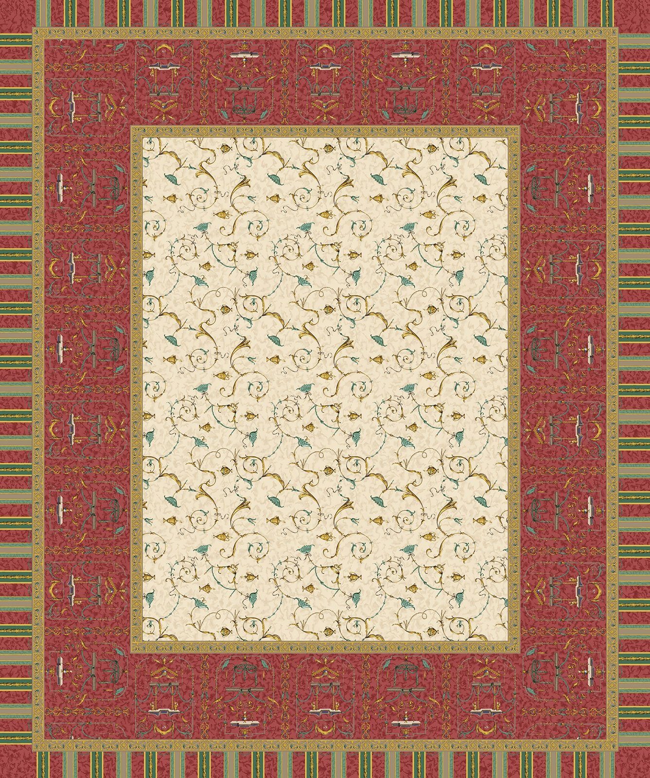 Bassetti Tischdecke Tischdecke Twill OPLONTIS, RB Rot