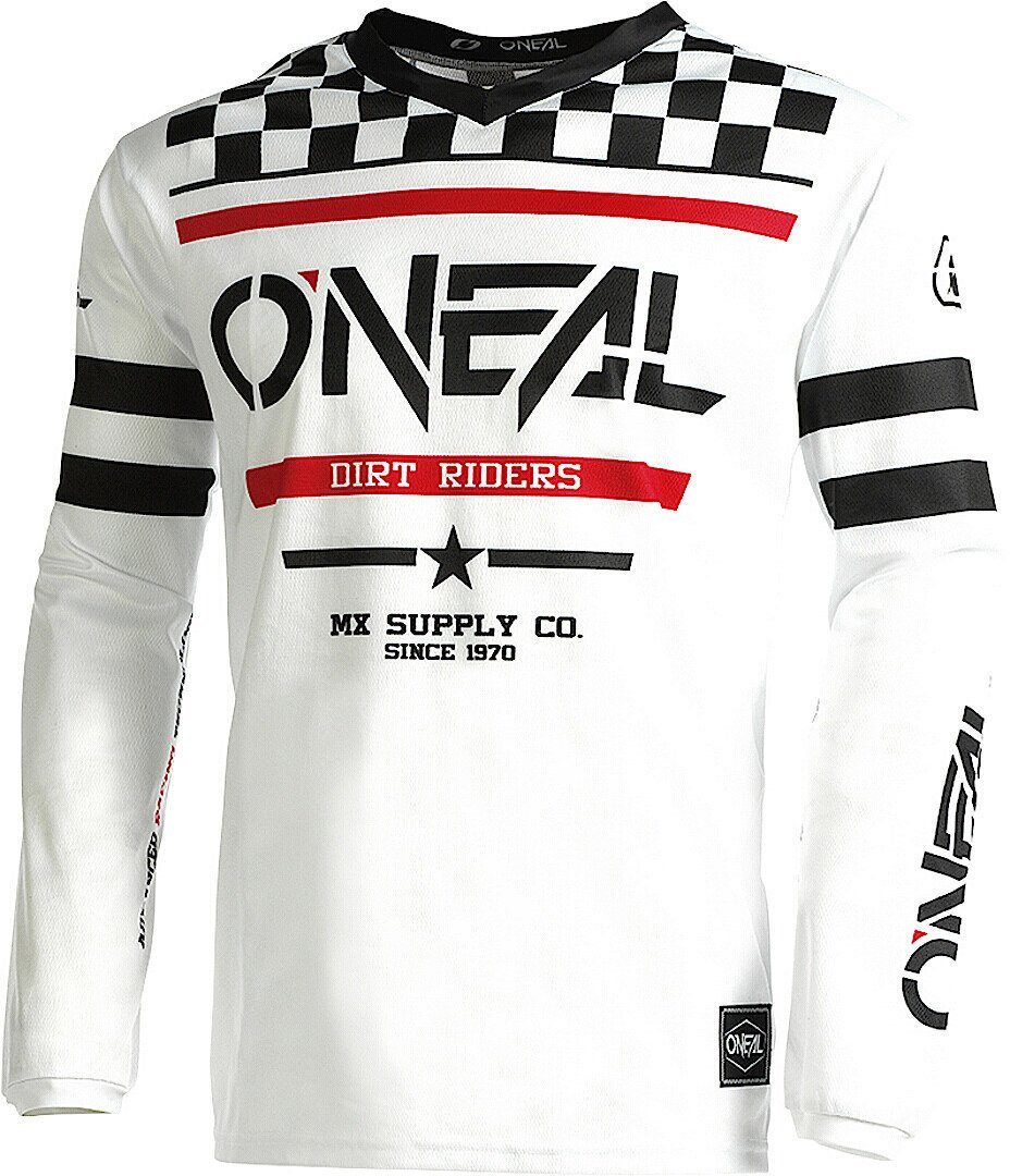 O’NEAL Motorradjacke Element Squadron V.22 Motocross Jersey White/Black/Red