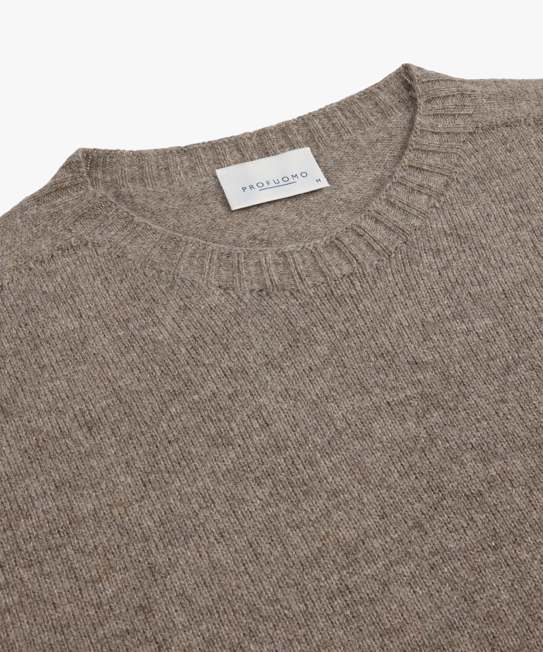 Profuomo Strickpullover PULLOVER CREW NECK L BROWN