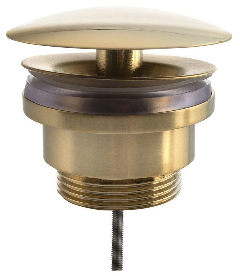 Silfra Ablaufgarnitur Nicht verschließbare Ablaufgarnitur 5/4“, großer Stopfen, 5-55mm, Gold Silfra-UD52556P
