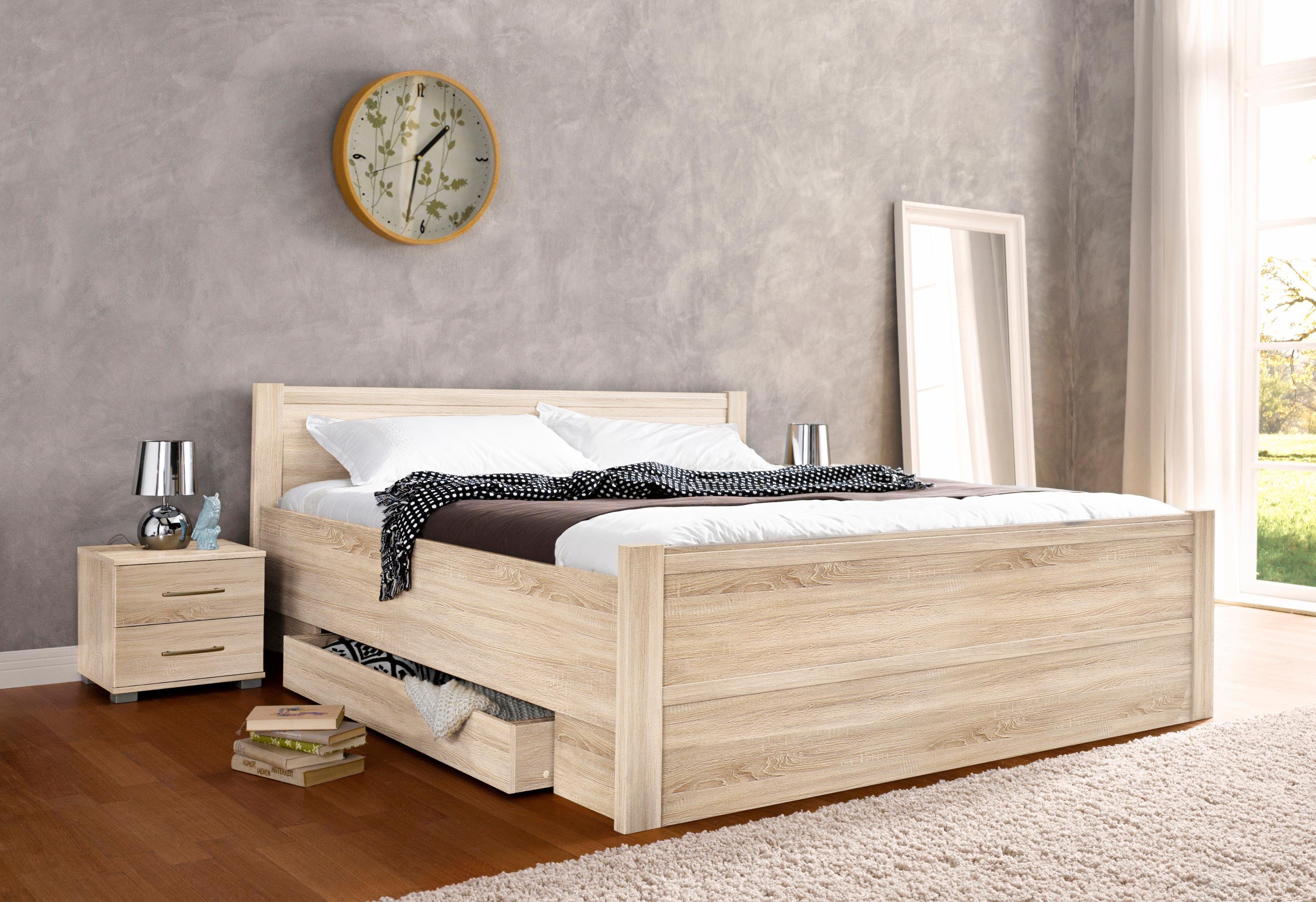 priess Bett Husum Schlafzimmer Jugendzimmer Rahmenbett, Komforthöhe, hochwertige Premium Qualität, für Motorrahmen geeignet