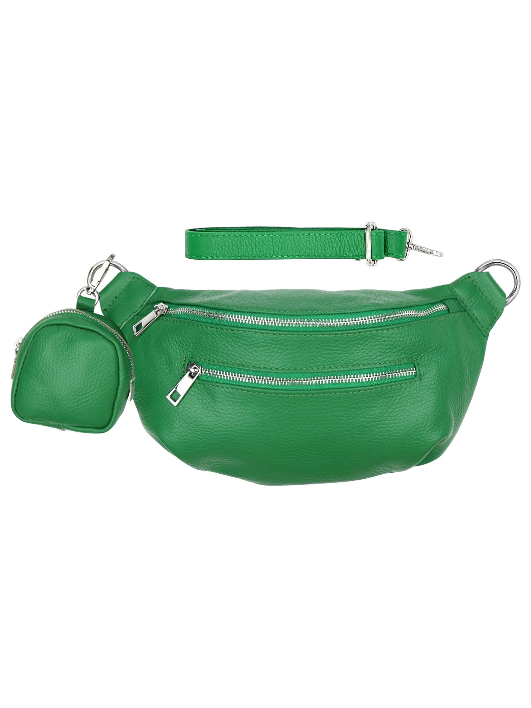 SEVA Gürteltasche Umhängetasche Damen Leder, Crossbody Schultertasche mit Portemonnaie (Vielen Farben), Festival Bauchtasche mit Geldbörse, Made in Italy