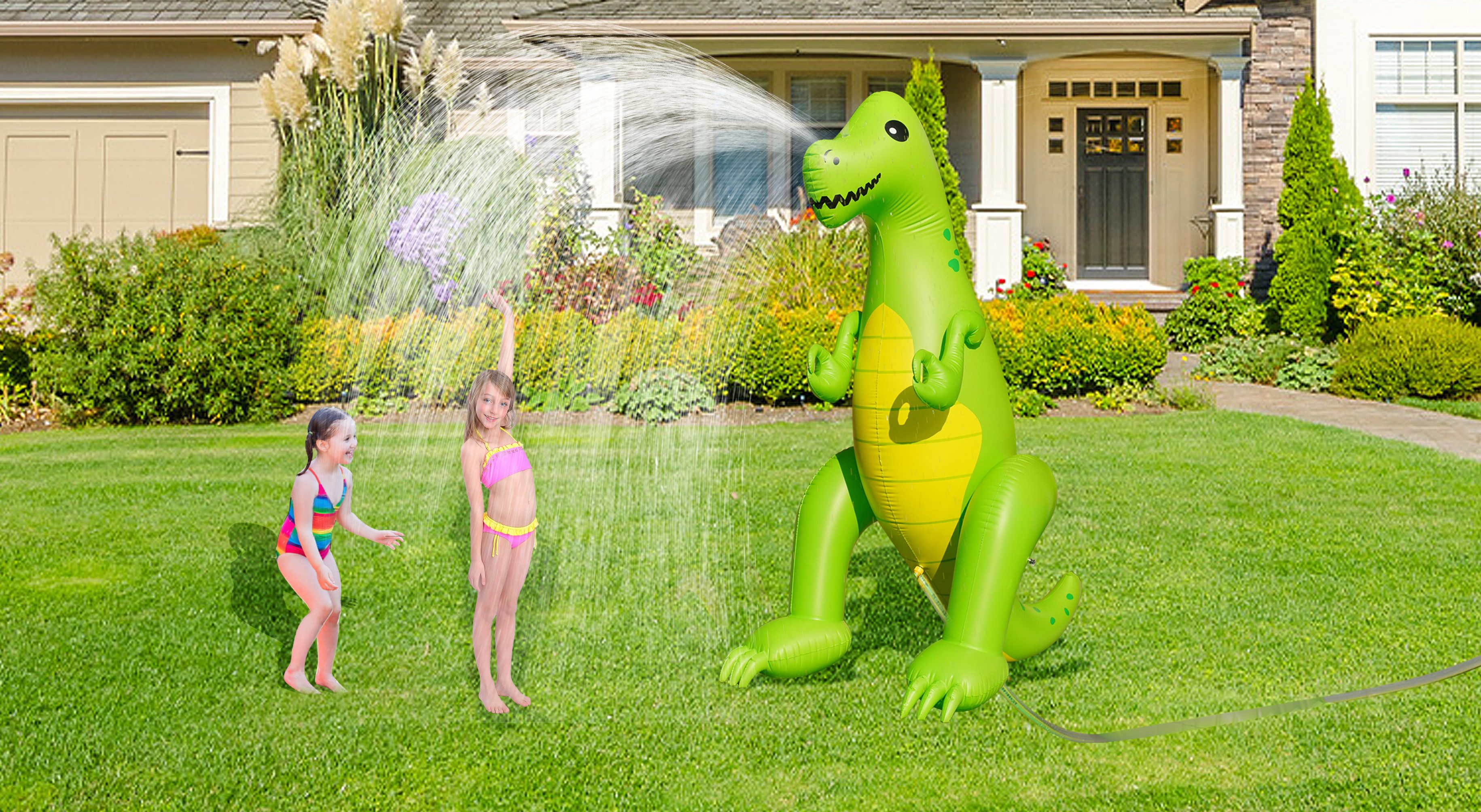HC Garten & Freizeit Spiel-Wassersprenkler Wassersprinkler Dinosaurier (1-tlg), Mehrere Luftkammern