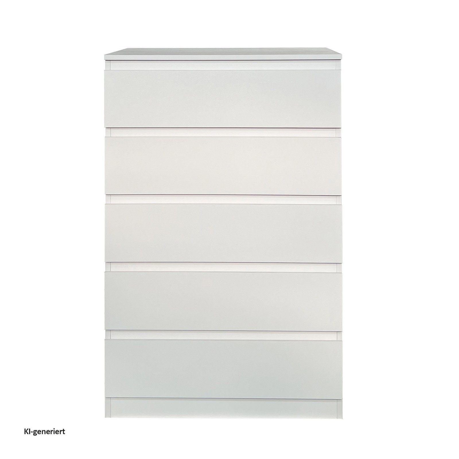 HTI-Living Kommode Kommode in weiß mit 5 grifflosen Schubladen (Stück, 1 St., 1 Kommode), Anrichte Sideboard Schrank – Bild 3 von 4