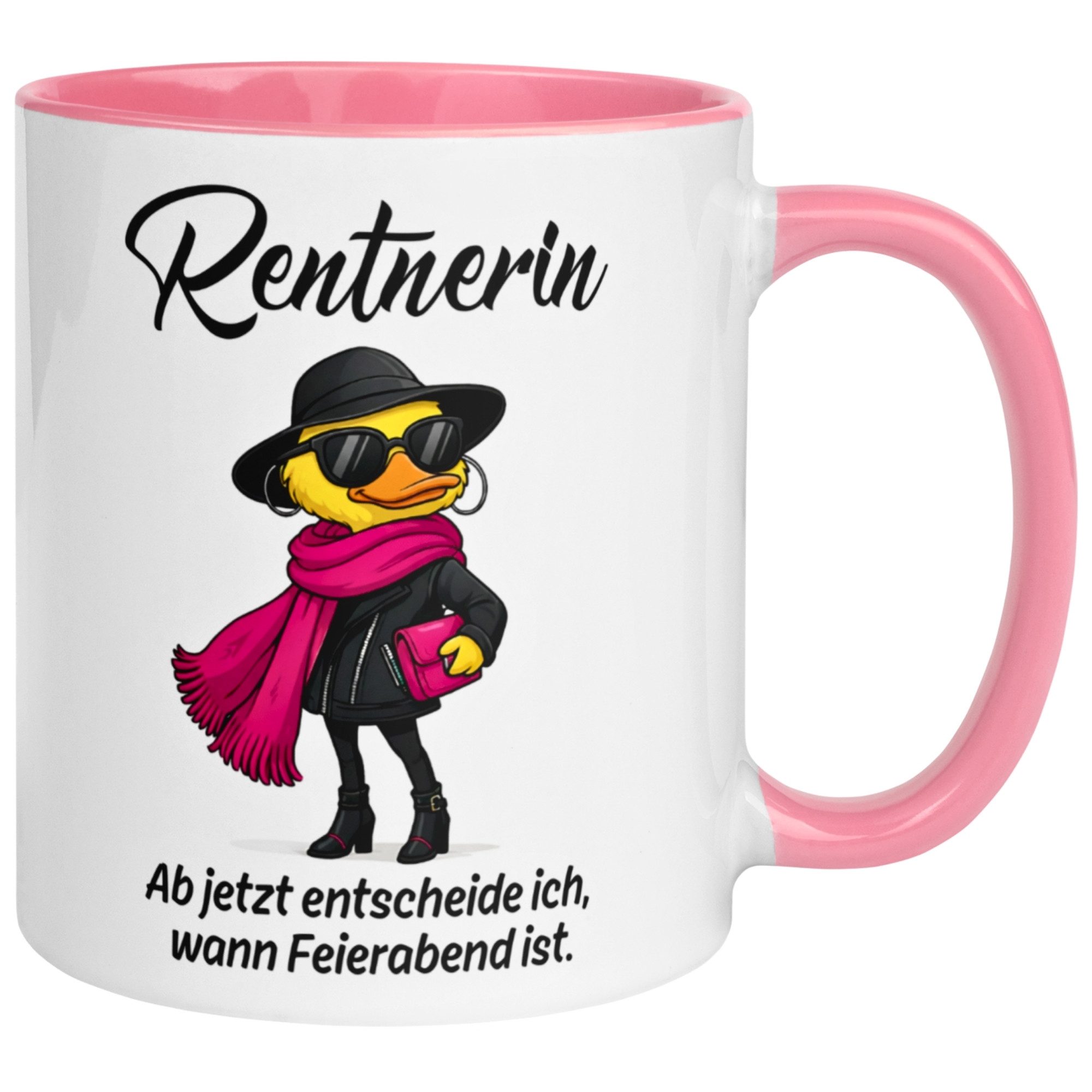 Momentals Tasse Rentnerin – „Ab jetzt entscheide ich den Feierabend“ – Rente Frau, Gratis Versand · Links-&Rechtshänder · Spülmaschinenfest