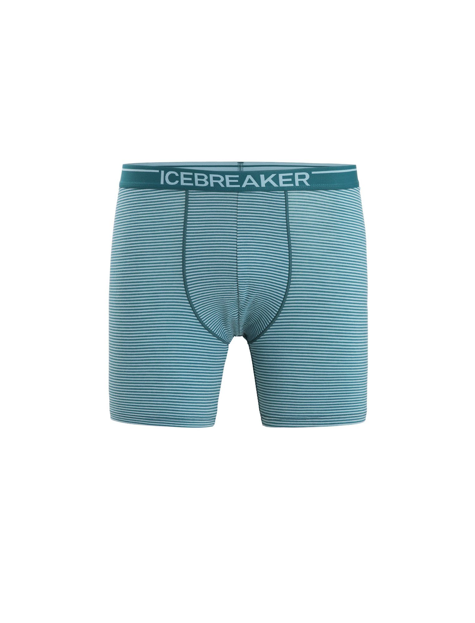 Icebreaker Lange Unterhose Icebreaker M Anatomica Long Boxers Herren Kurze Green Glory - Astral Blue - S | Lange Unterhosen