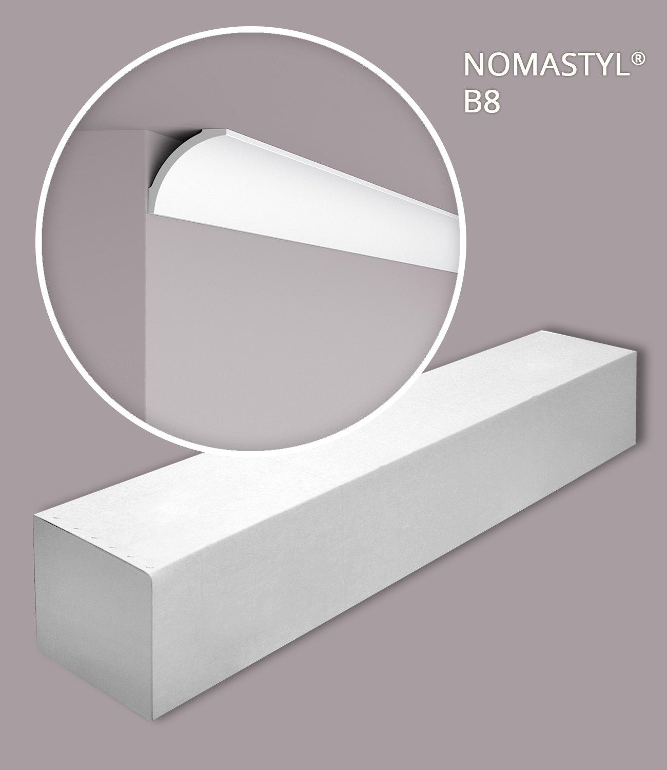 NOËL & MARQUET by nmc Deckenleiste NMC B8-box-10 Eckleisten 1 Karton SET mit 10 Stuckleisten 20 m, kleben, Extrudiertes Polystyrol (LDPS), 10-St., 1 x Karton SET, Eckleisten 1 Karton SET mit 10 Stuckleisten 20 m