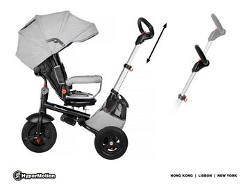 HyperMotion Dreirad Dreirad Tobi Velar, Kinderdreirad mit schubstange, Grau