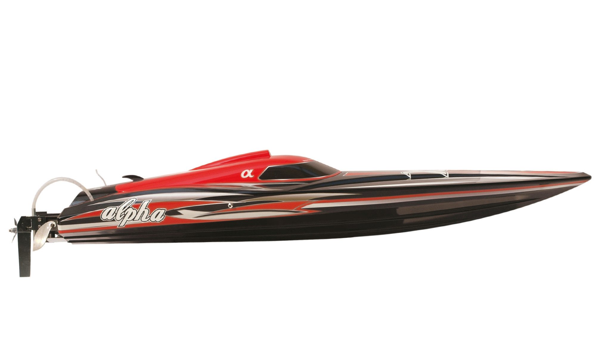 RC-Bagger Amewi Speed Rennboot ALPHA 1060mm 4-6S red "ALPHA Flame Scheme"