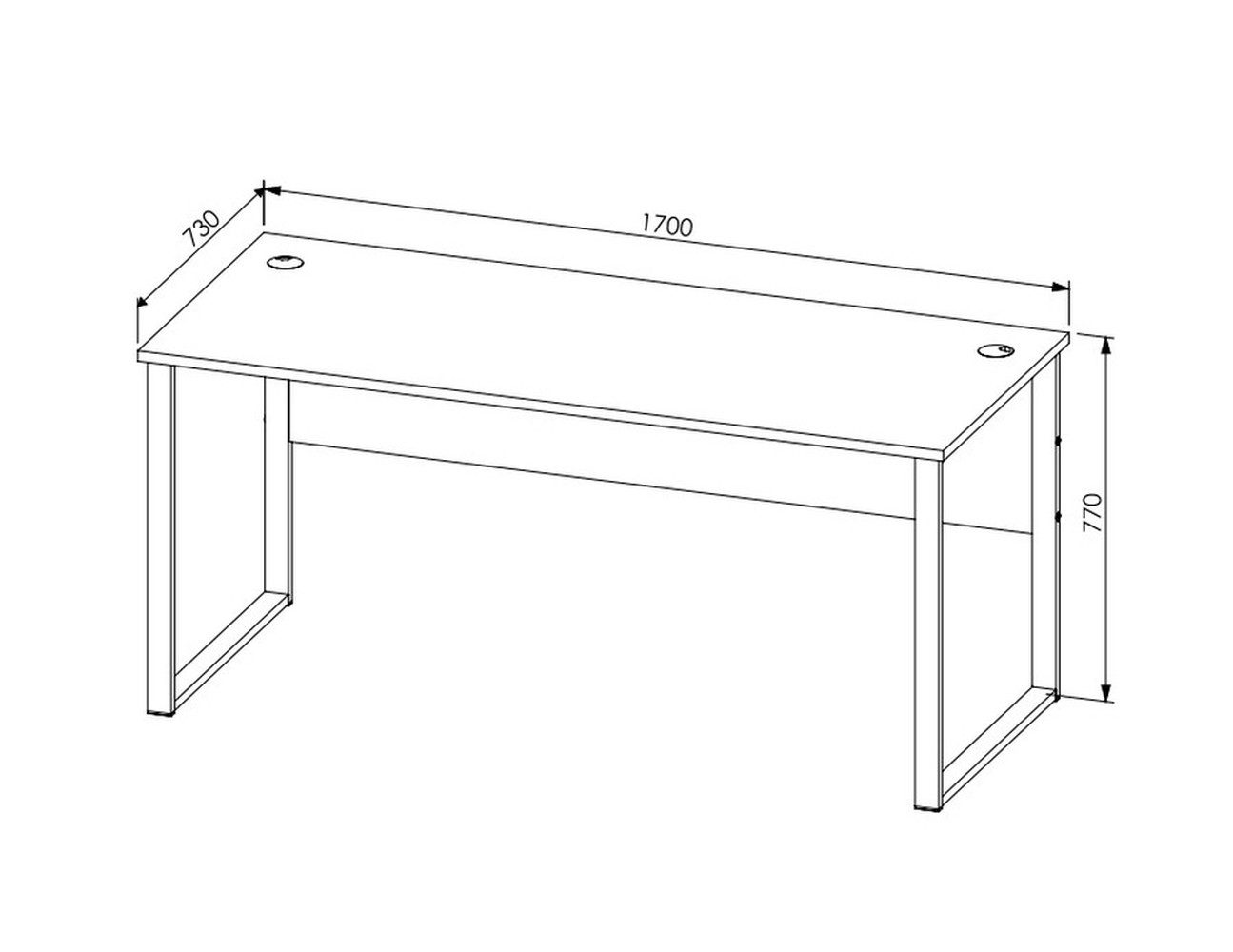 freiraum Schreibtisch Memphis, in Weiß / Artisan / silber - 170x77x73 (BxHxT)
