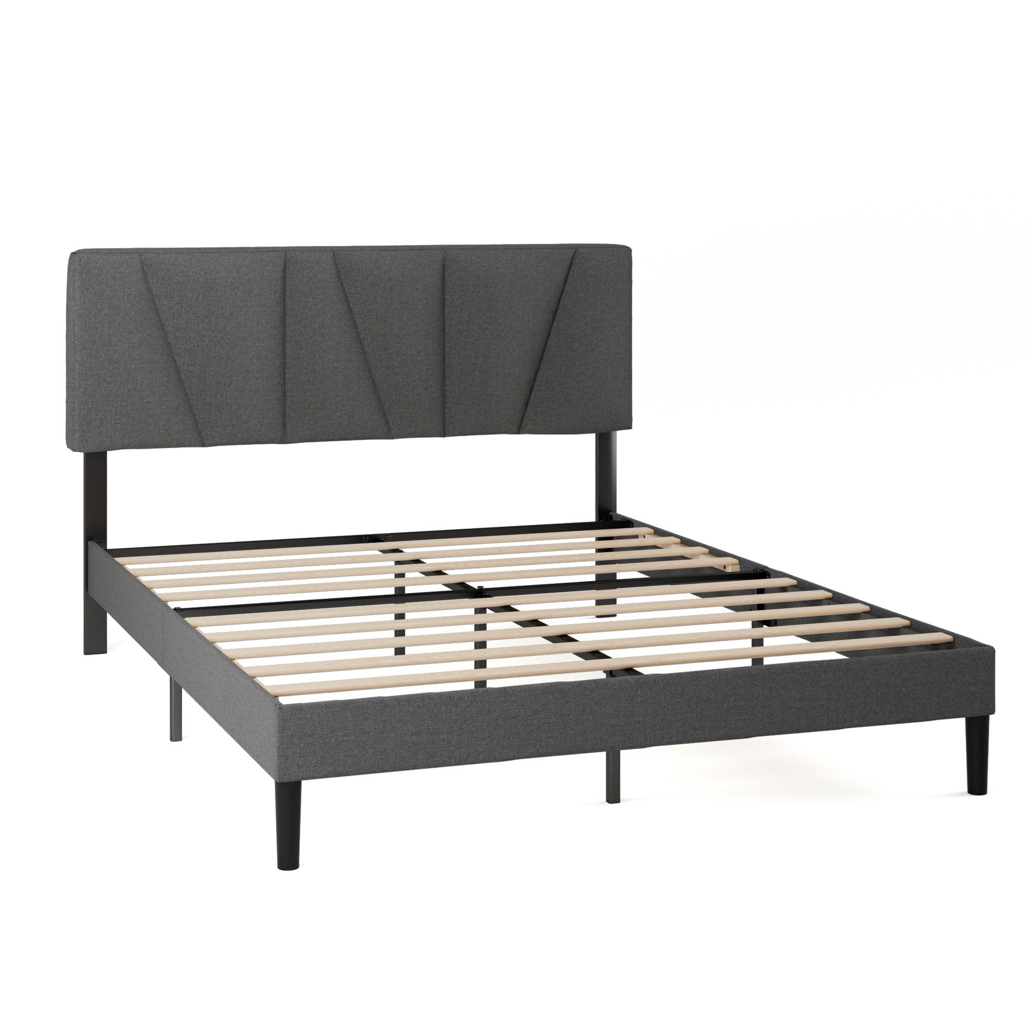 ZINUS Polsterbett Maya mit modernen Kopfteil und Lattenrost 140x200cm (Pack günstig online kaufen