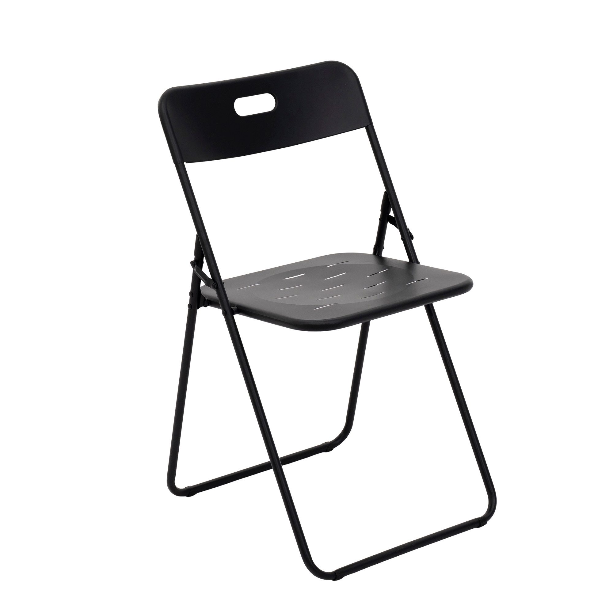 HAUSS SPOLE Gartenlounge-Set 3-tlg Outdoor-Bistroset Terrassenmöbel mit 2 Stühlen&1 Tisch,Schwarz, (Balkonset klappbar mit Klapptisch und Klappstühlen)