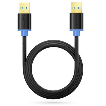 deleyCON deleyCON 0,5m USB 3.0 Datenkabel 5Gbit/s USB A-Stecker zu USB USB-Kabel