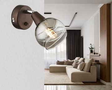Globo Wandleuchte Wandleuchte Innen Wandlampe mit Schalter Wohnzimmer LED Strahler