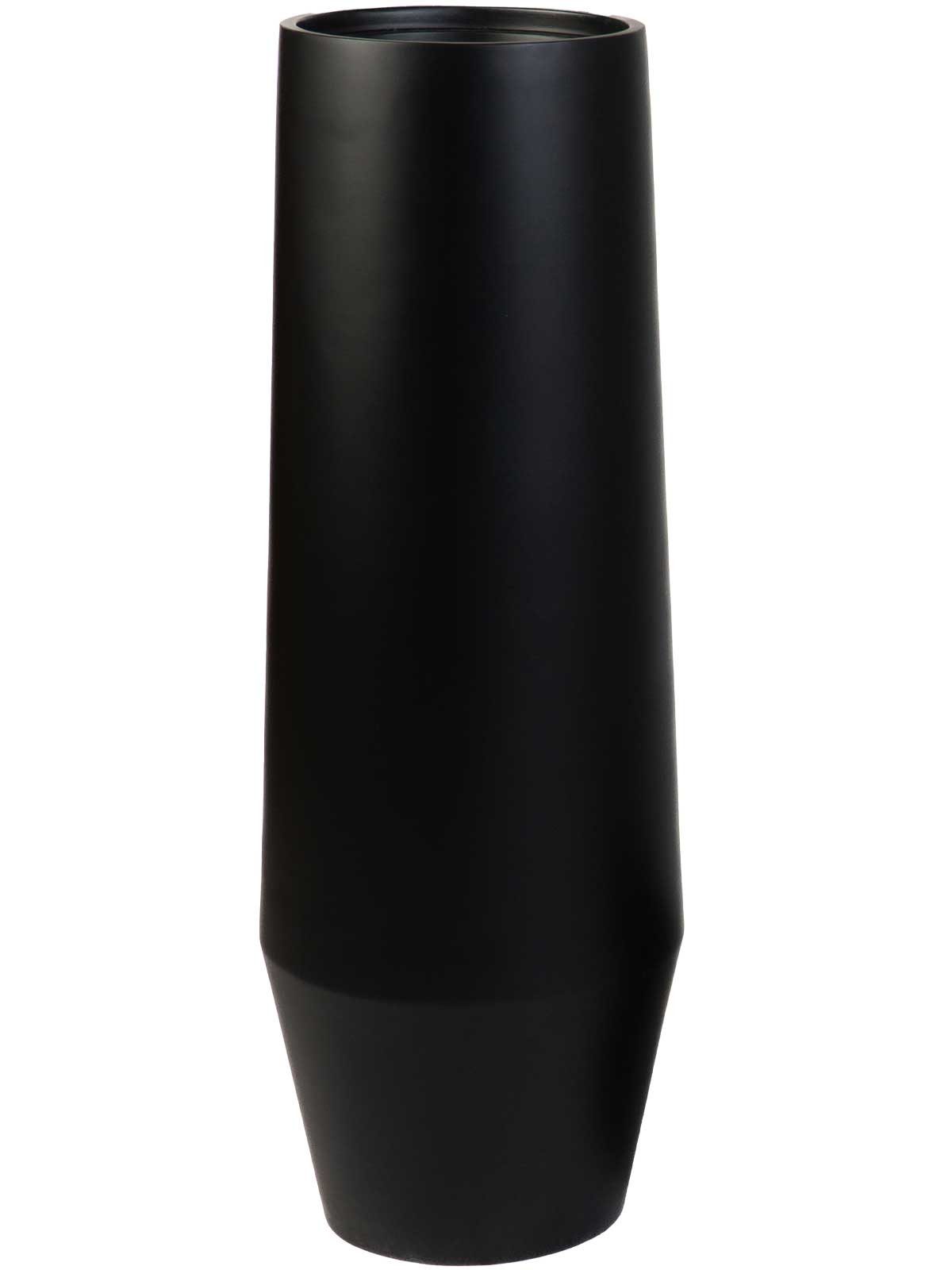 VIVANNO Bodenvase Fiberglas BERBELO Rund - Schwarz Matt (1 St), 28x80 cm