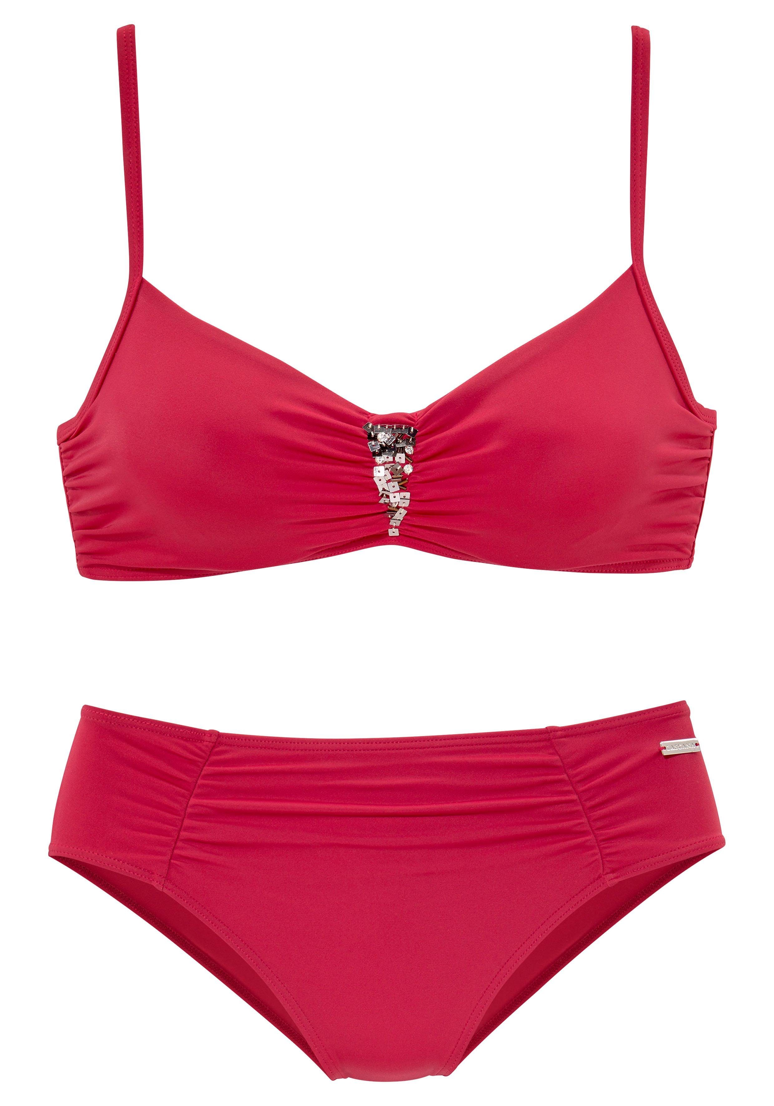 LASCANA Bügel-Bikini mit Pailletten-Verzierung günstig online kaufen