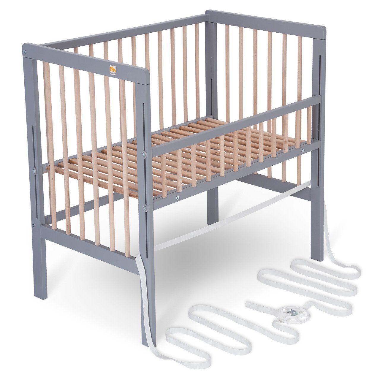 FabiMax Beistellbett Boxspring Fix Grau / günstig online kaufen