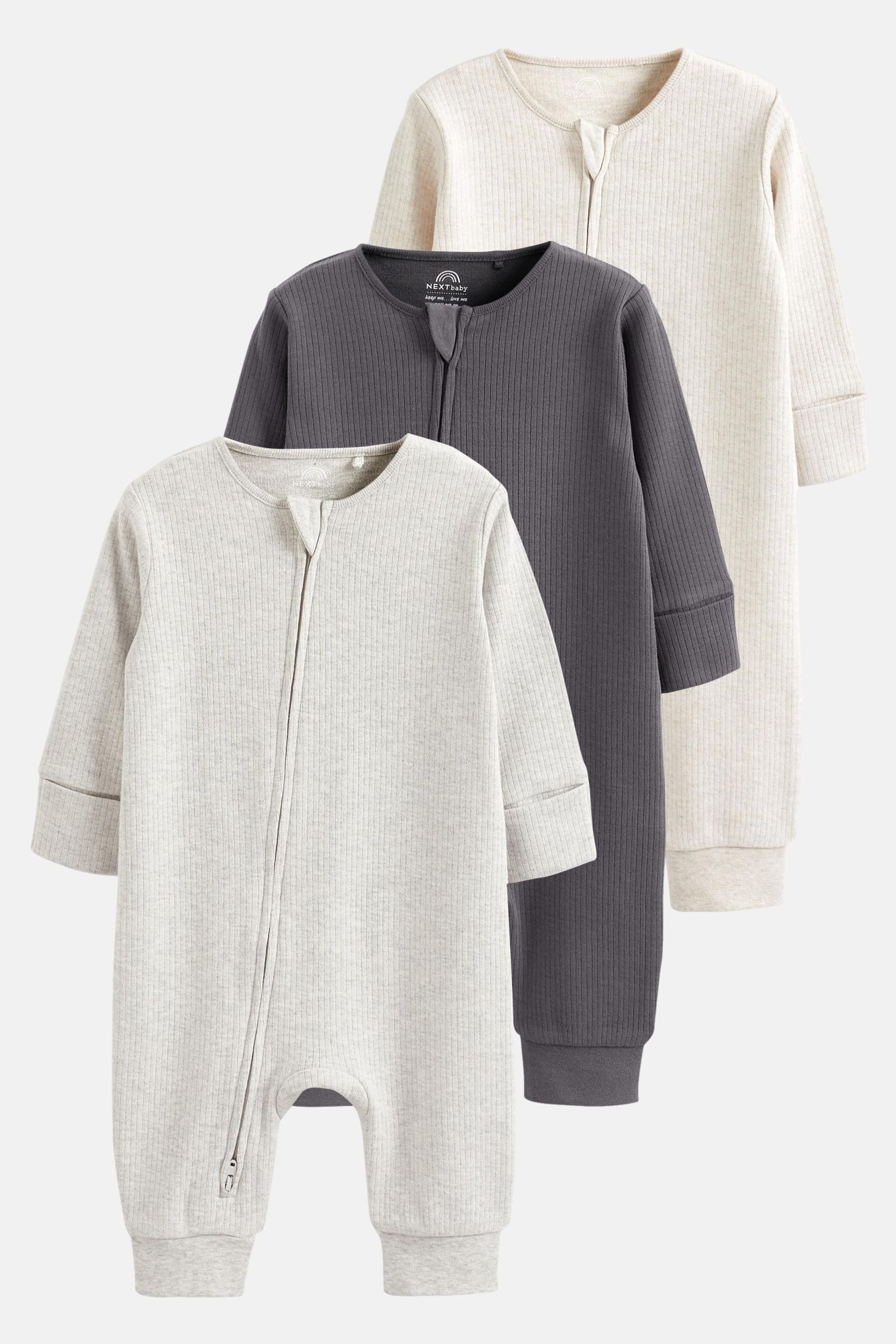 Next Schlafoverall 3er-Pack fußlose Baby-Schlafanzüge mit 2-Wege-RV (3-tlg)