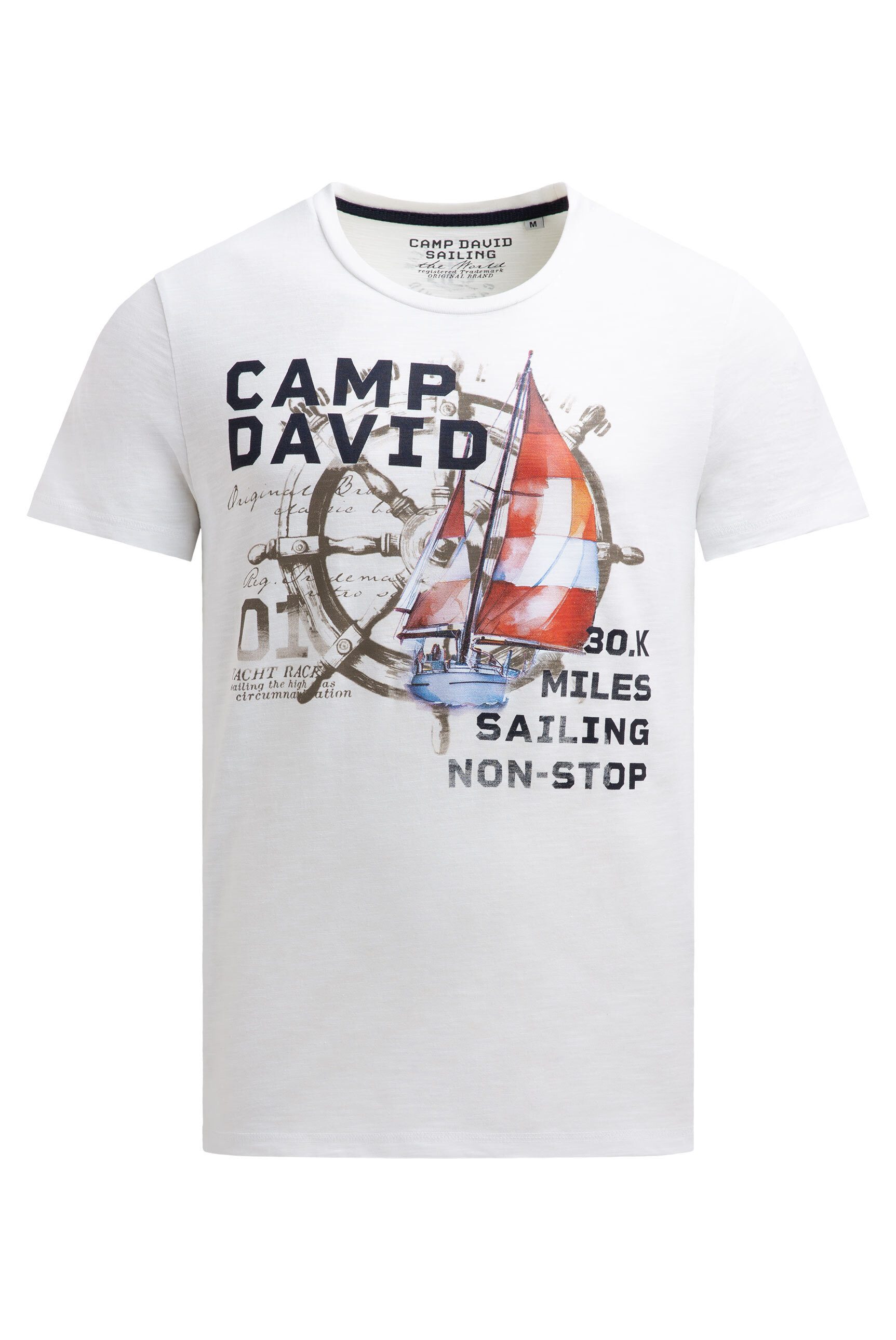 CAMP DAVID Rundhalsshirt aus Baumwolle günstig online kaufen