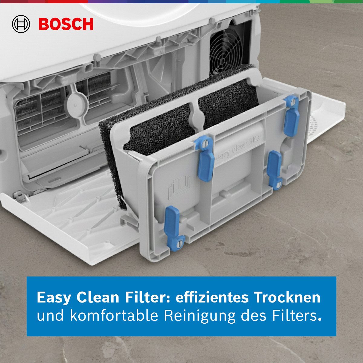 BOSCH Wärmepumpentrockner Serie 4 WTH83VV4, Effizientes Trocknen & einfache Reinigung dank EasyClean-Filter