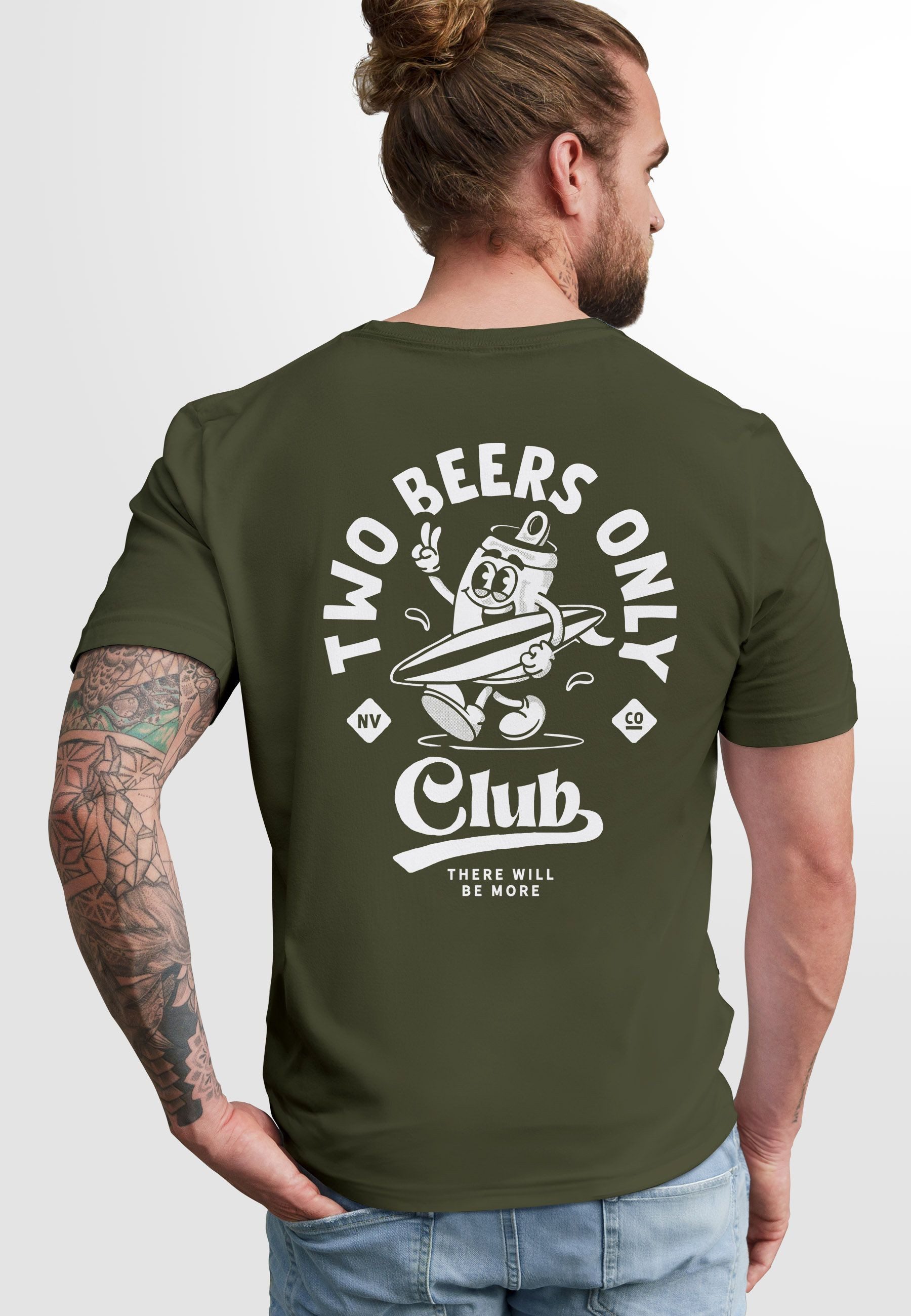 Neverless Print-Shirt Backprint T-Shirt Herren Bier günstig online kaufen