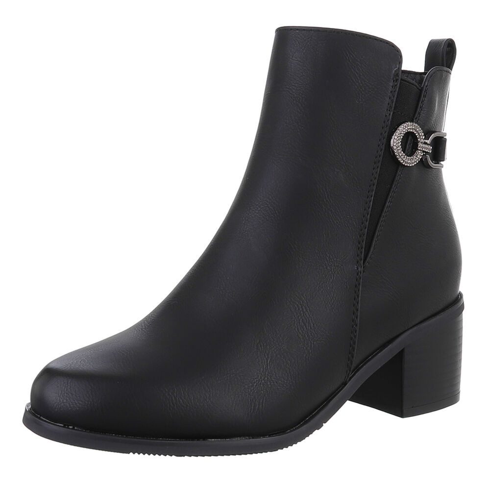 Ital-Design Damen Elegant Stiefelette (88489341) Blockabsatz günstig online kaufen
