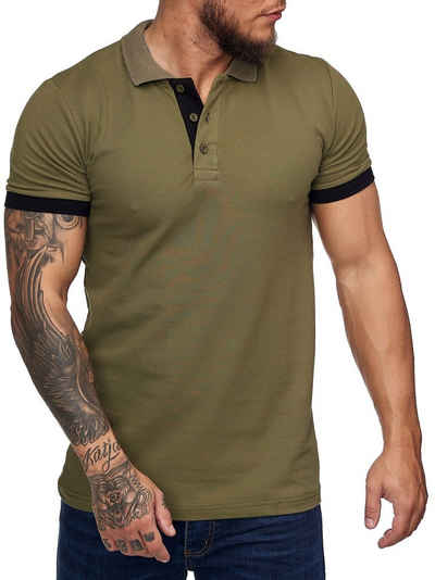 Code47 T-Shirt Code47 Herren Poloshirt Polohemd Basic Kurzarm Einfarbig Slim Fit (1-tlg)