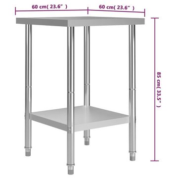 vidaXL Spülenschrank Küchen-Arbeitstisch 60 x 60 x 85 cm Edelstahl (1-St)