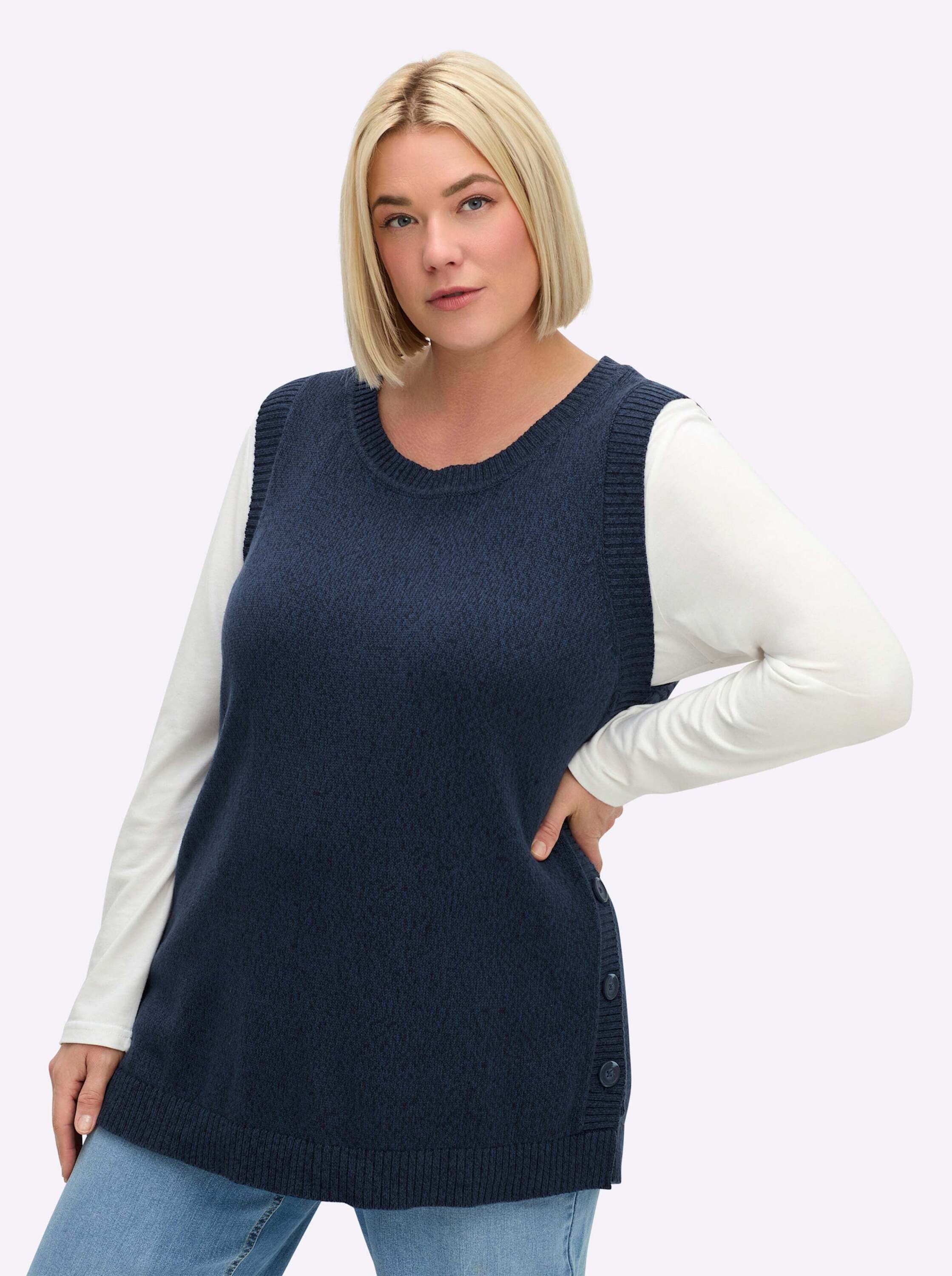 Sheego Pullunder Pullunder Ärmellos Jersey