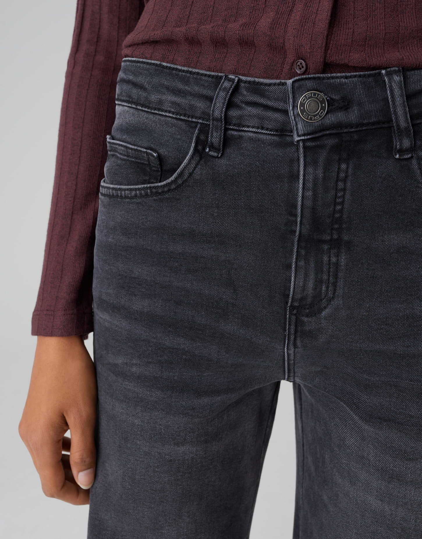 OPUS Palazzohose MIVA MODERN mit seitlichen Keileinsatz Palazzo Fit, Long, 5-Pocket-Design – Bild 4 von 5