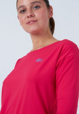SPORTKIND Funktionsshirt Tennis 3/4 Loose Fit Shirt Mädchen & Damen pink