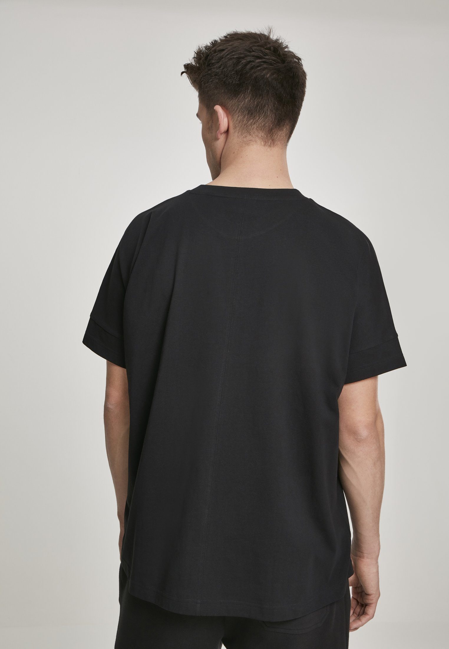 On Sleeve Tee black Oversize TB2686 On Oversize URBAN (1-tlg) Cut T-Shirt Cut Sleeve  T-Shirt CLASSICS