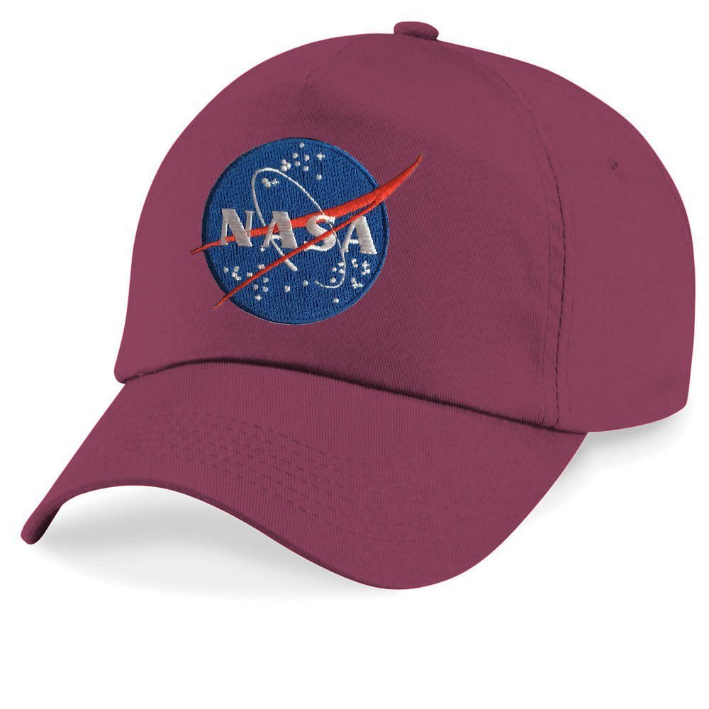 Blondie & Brownie Baseball Cap Kinder Nasa Stick Patch Apollo Astronuat Mars Mond X Space One Size Burgund